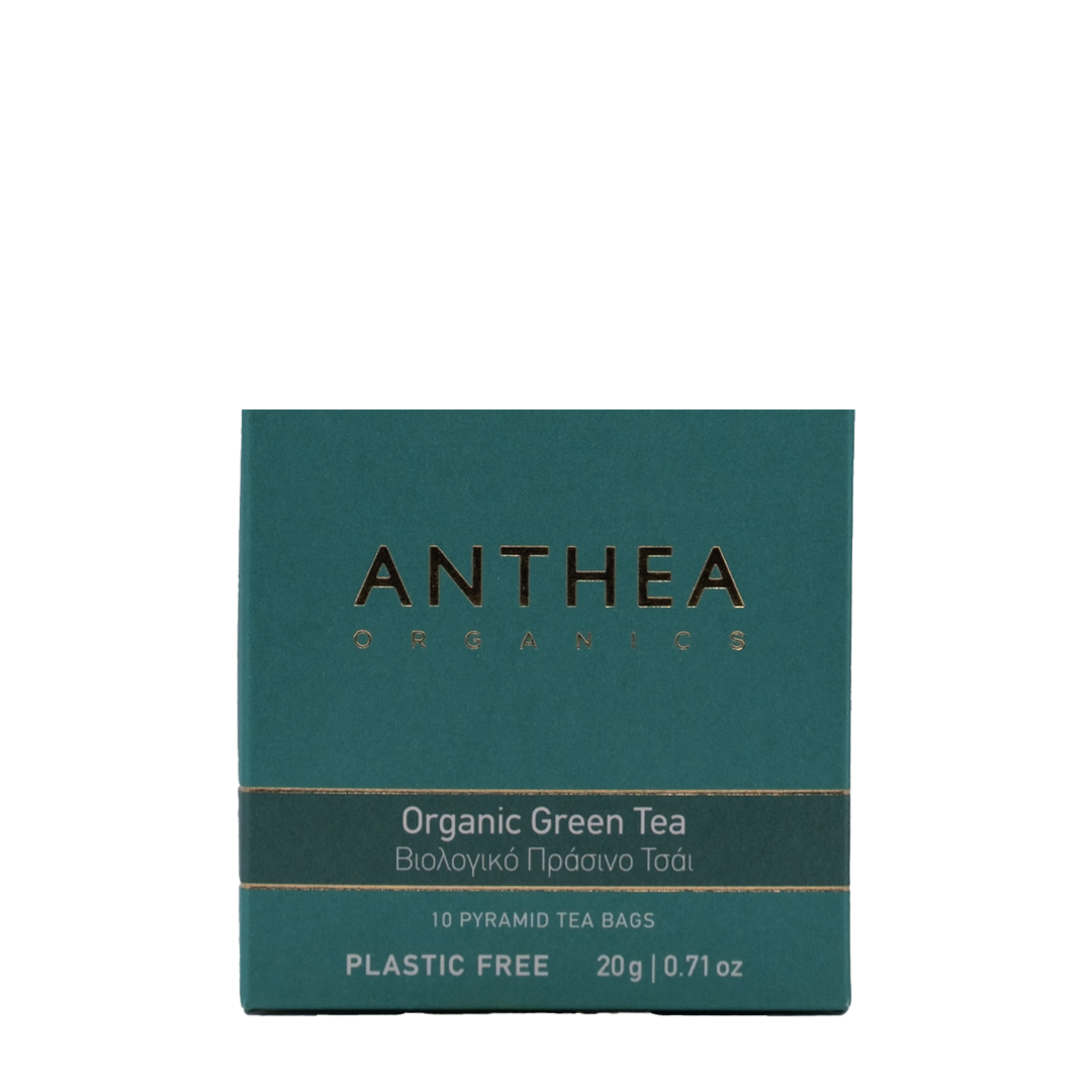 Anthea - Organic Green Tea  Plastic Free 10 Tea Bags 20gr
