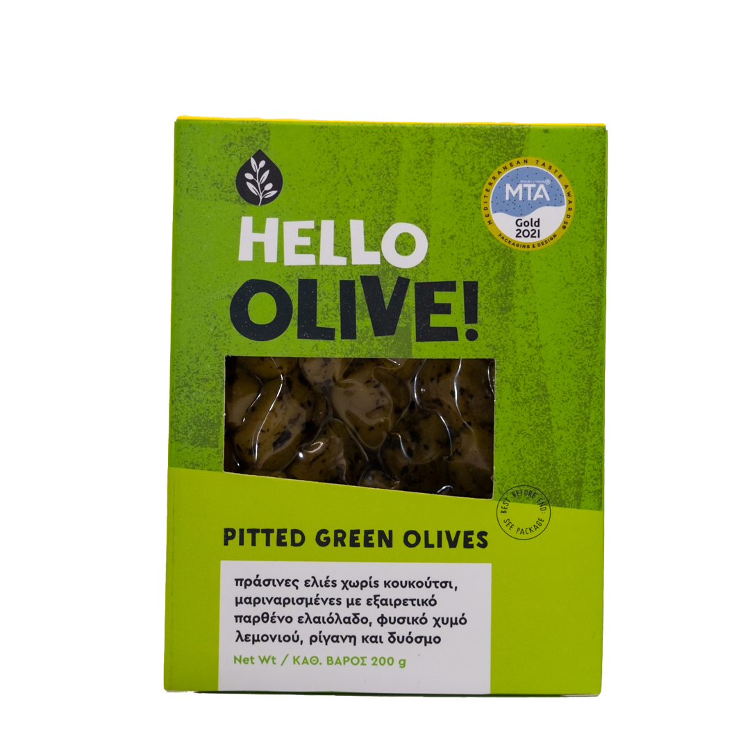 Hello Olive! - Εκπυρηνωμένες Πράσινες Ελιές 200gr