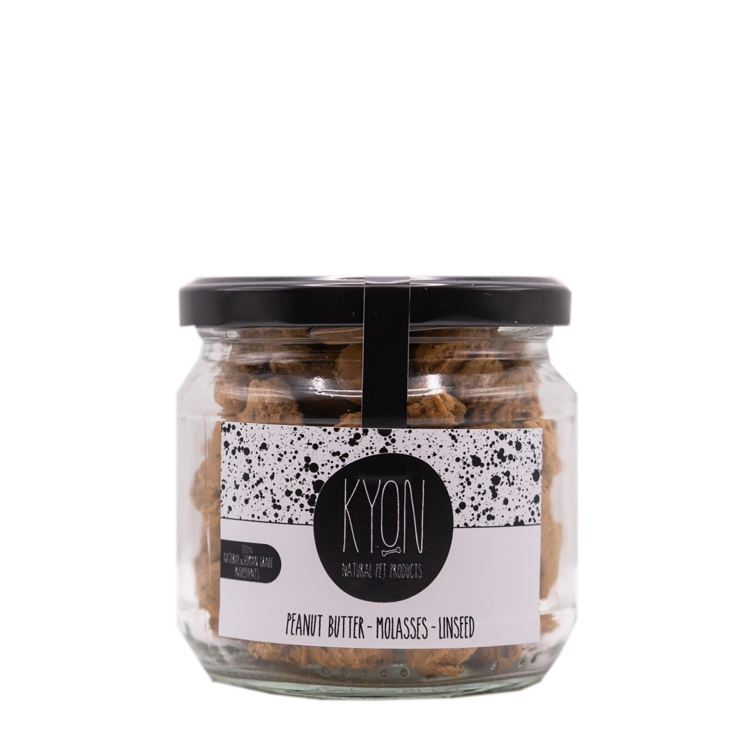 Kyon Pet Products - Peanut butter – Molasses – Linseed treats for Dogs 140gr