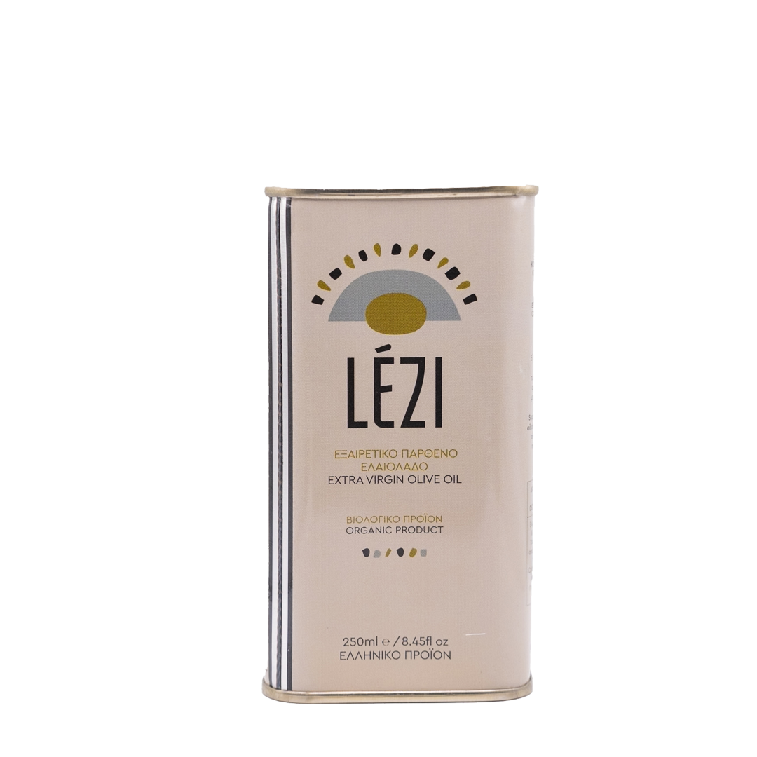 Lezi - Βιολογικό Έξτρα Παρθένο Ελαιόλαδο Καλαμάτας Κορωνέικη Tin 250ml