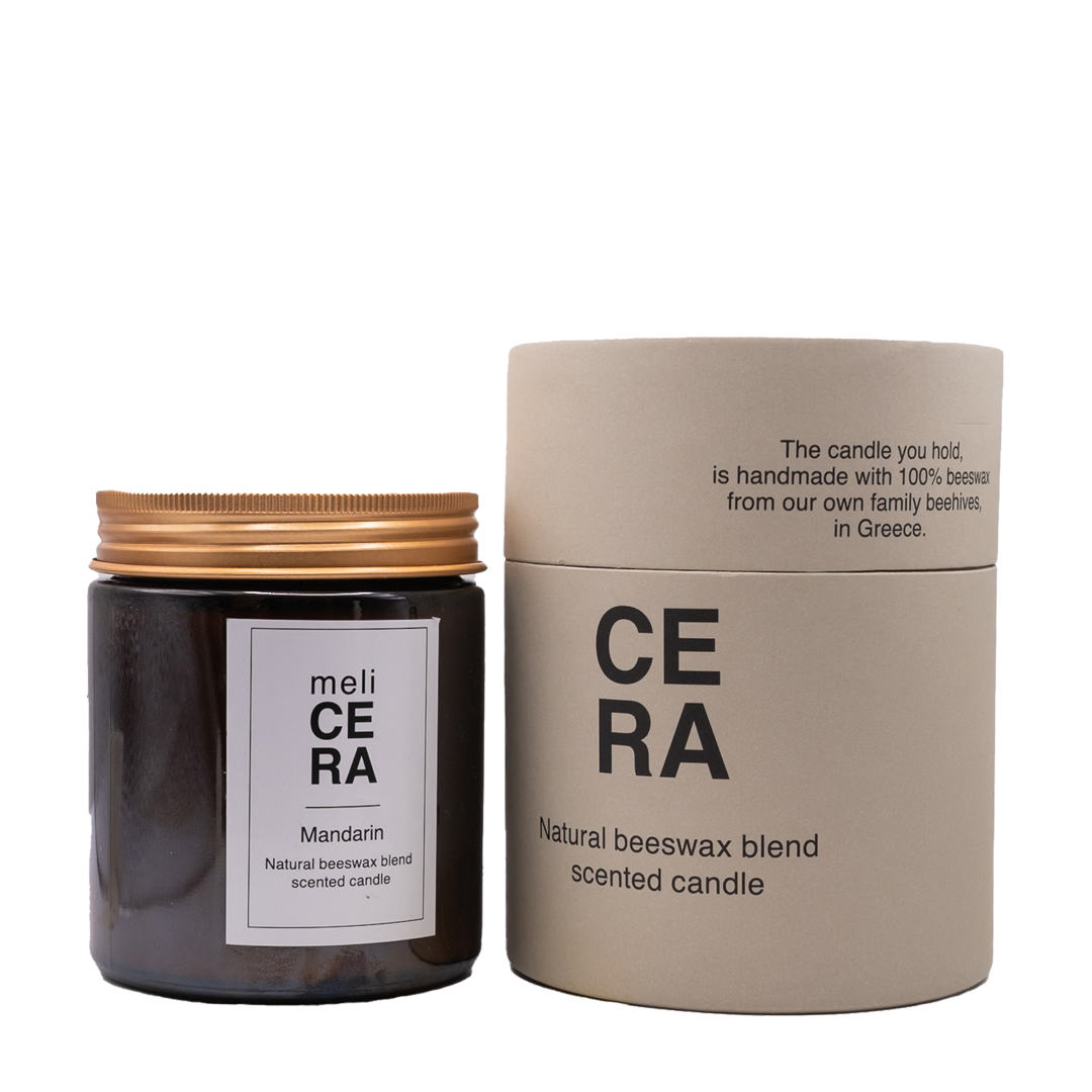 Melicera - Αρωματικό Κερί Μανταρίνι με Μελισσοκέρι & Σόγια 200gr	