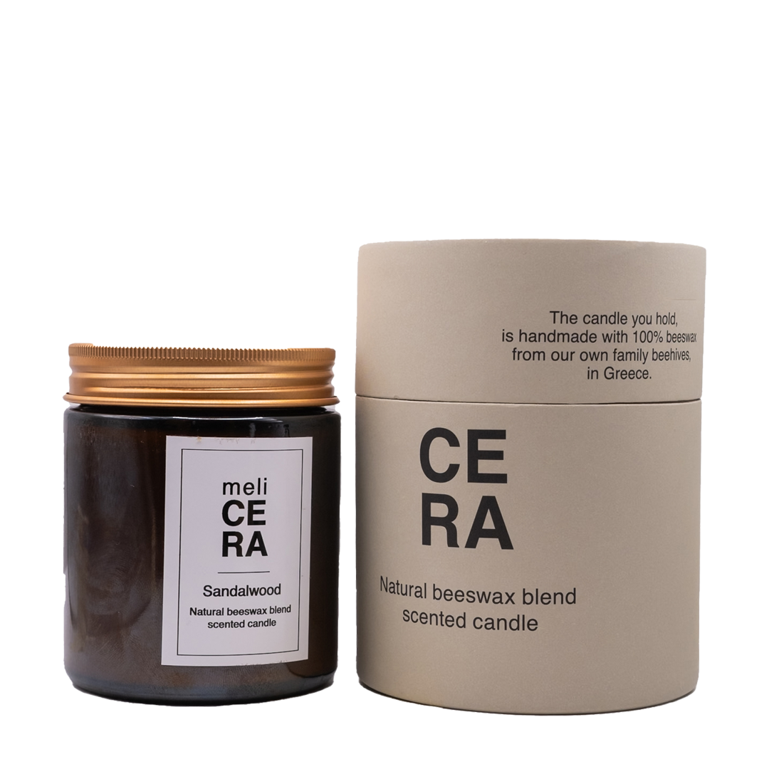 Melicera - Beeswax Blend Candle Sandalwood 200gr