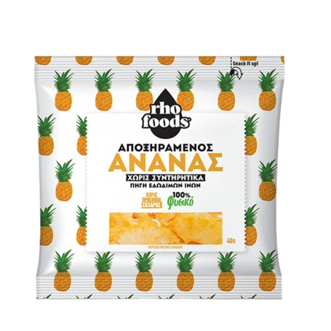 Rho Foods - Mini Αποξηραμένο Ανανάς 40gr