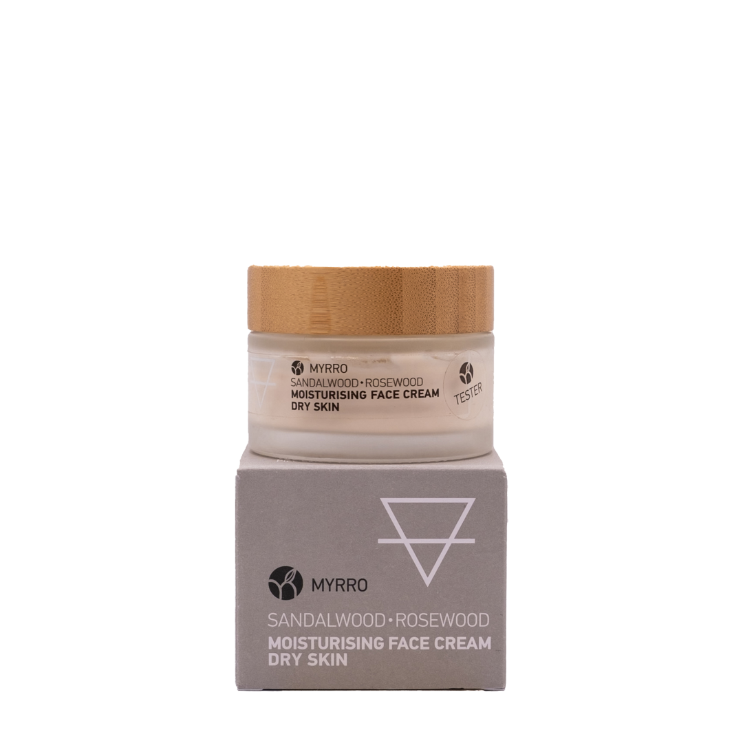 Myrro - Moisturising Face Cream for Dry Skin Sandalwood- Rosewood 50ml