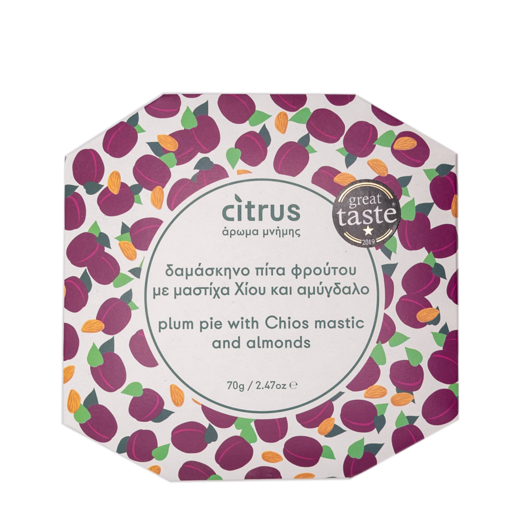 Citrus - Δαμάσκηνο Πίτα Φρούτου με Μαστίχα Χίου και Αμύγδαλο 70gr