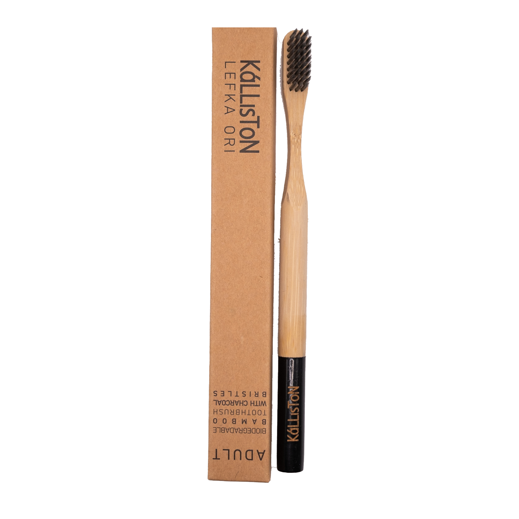 Kalliston - Cretan Toothbrush Bamboo with Charcoal Bristles Soft