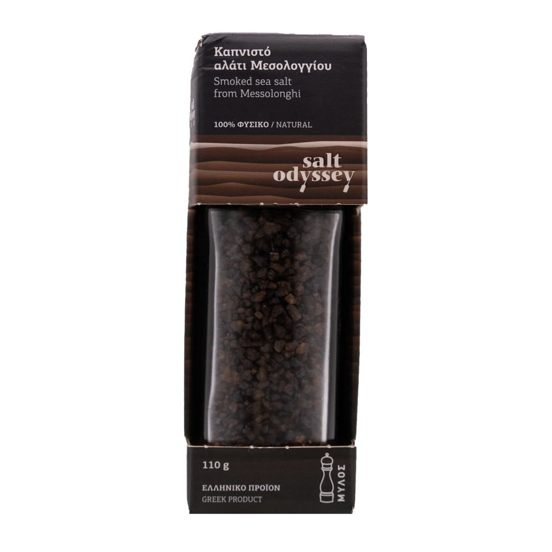 Salt Odyssey - 100% Pure Sea Salt from Messolonghi Smoked in Beechwood for 140 hours 100gr