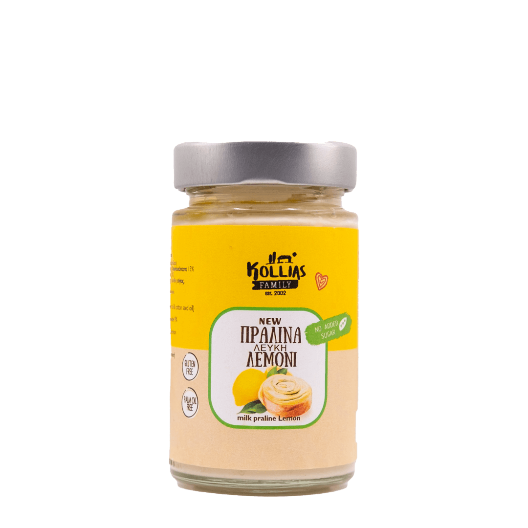 Kollias Family - Λευκή Πραλίνα Λεμόνι Χωρίς Ζάχαρη 250gr