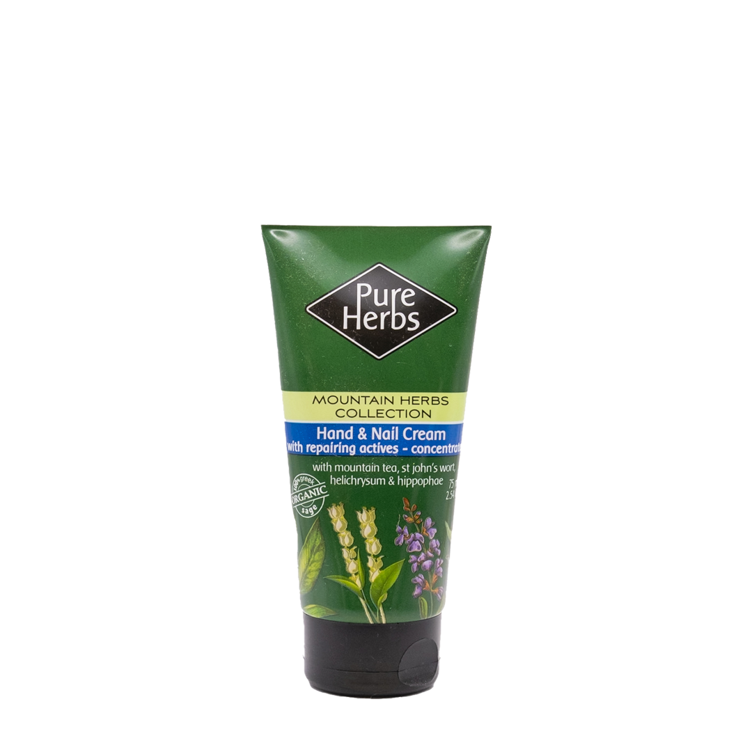 Pure Herbs - Κρέμα χεριών & νυχιών για Εντατική Επανόρθωση με Βότανα Βουνού 75ml