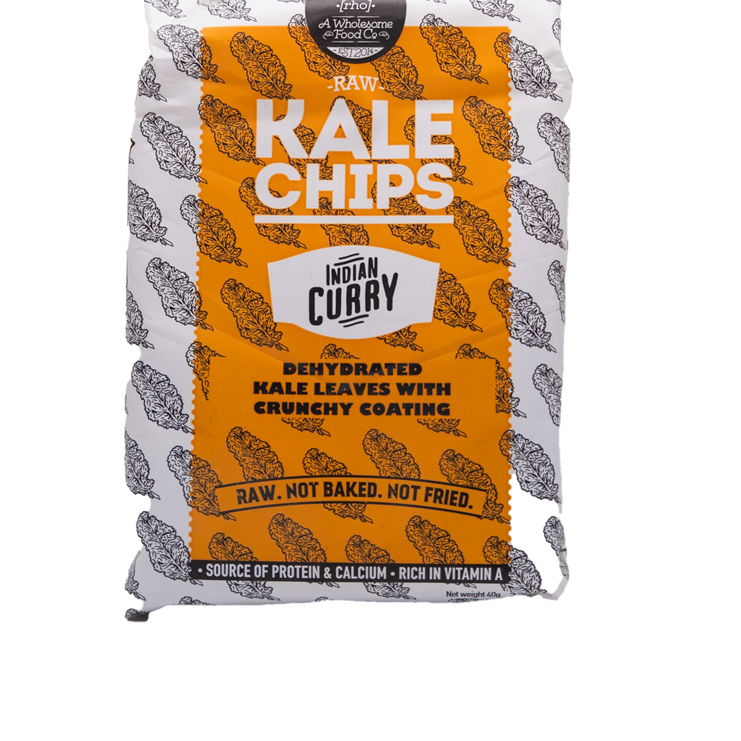 Rho Foods - Kale Chips Κάρυ 40gr