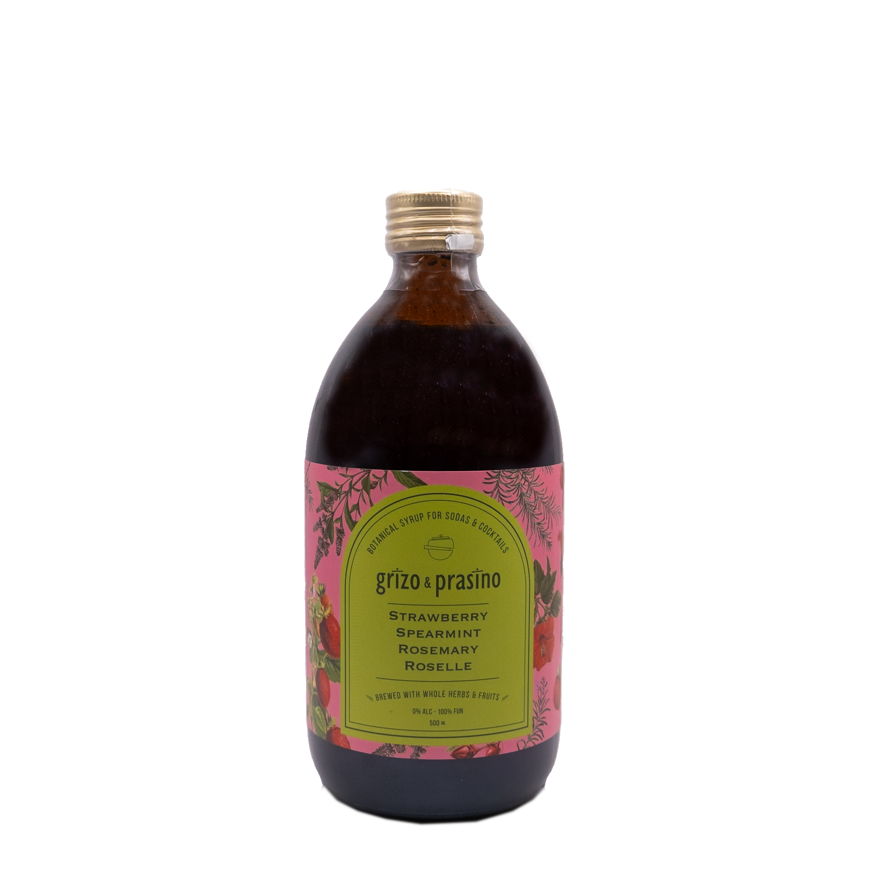 Grizo & Prasino - Botanical syrup Strawberry 500ml