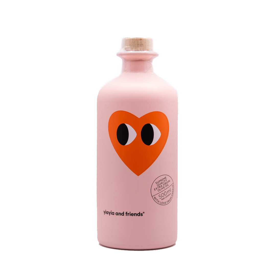Yiayia and Friends - Cretan Extra Virgin Olive Oil Cold Pressed Love Bottle 500ml