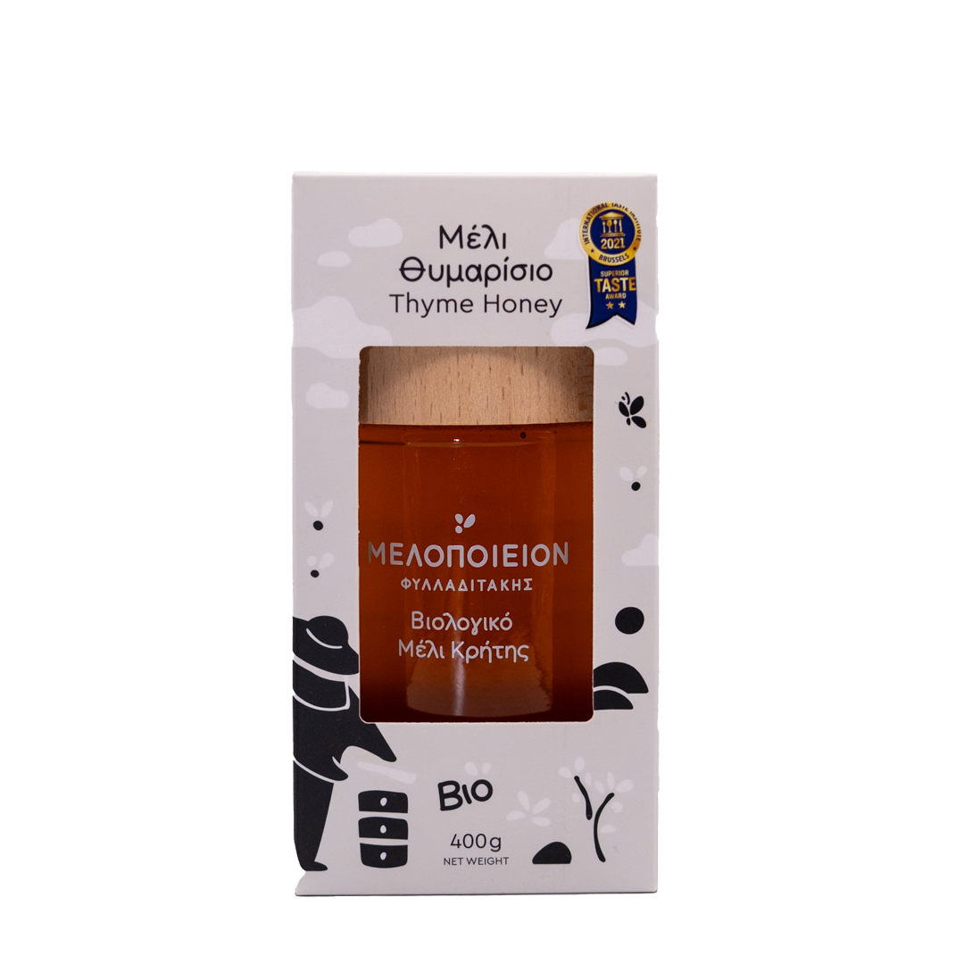 ΜΕΛΟΠΟΙΕΙΟΝ ΦΥΛΛΑΔΙΤΑΚΗΣ - Βιολογικό Θυμαρίσιο Μέλι Κρήτης 400gr