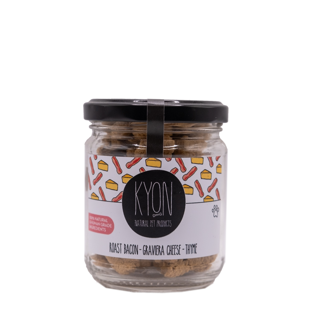 Kyon Pet Products - Μπέικον,Γραβιέρα,Θυμάρι μπισκότα για σκύλους 75gr