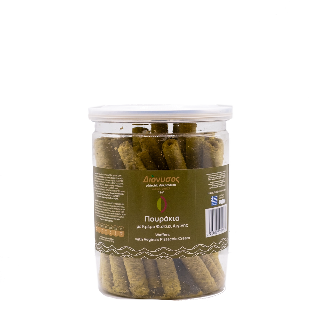 Dionisos Aegina’s Pistachio Deli Products - Wafers with Aegina’s Pistachio Cream 30units