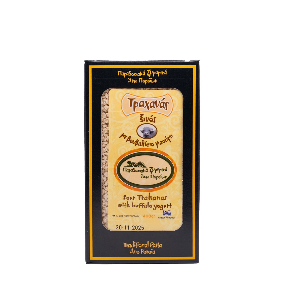Παραδοσιακά Ζυμαρικά Άνω Ποροΐων - Τραχανάς Ξινός με Βουβαλίσιο Γάλα 400gr