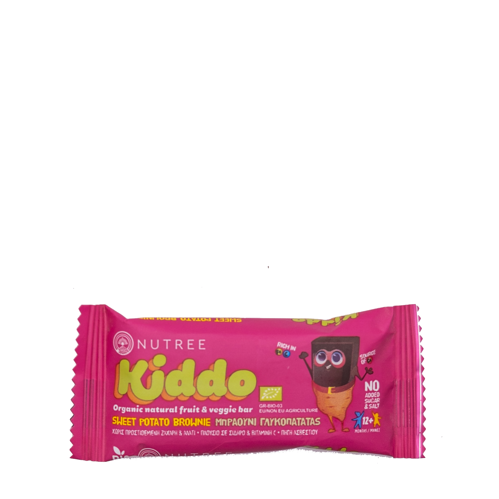 Kiddo - Υγιεινό Σνάκ για Παιδιά με Μπράουνι Γλυκοπατάτας 30gr