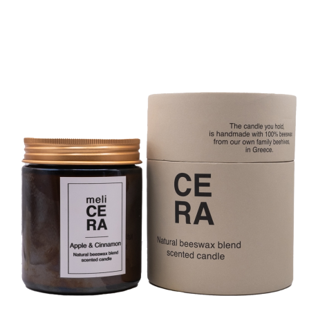 Melicera - Beeswax Blend Candle Apple & Cinnamon 200gr
