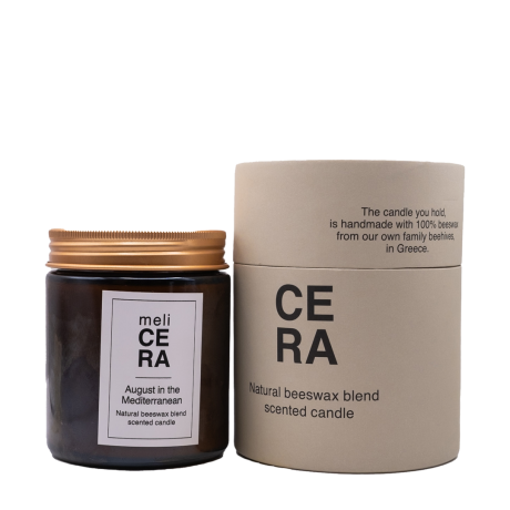 Melicera - Beeswax Blend Candle August in the Mediterranean 200gr