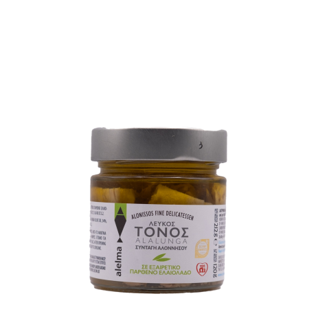 Alelma - White tuna Alalunga Alonissos in Extra Virgin Oil 120gr