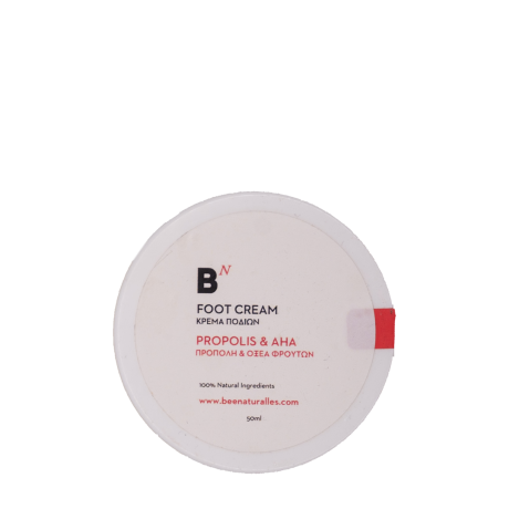 Bee Naturalles - Κρέμα Ποδιών Ανάπλαση για Σκασμένες Φτέρνες με Πρόπολη & Οξέα Φρούτων 50ml