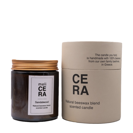 Melicera - Beeswax Blend Candle Sandalwood 200gr
