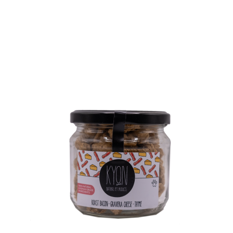 Kyon Pet Products - Bacon, Graviera, Thyme dog biscuits 75gr