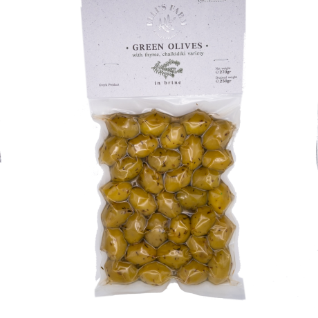 Elli's Farm -Πράσινες Ελιές Χαλκιδικής με Θυμάρι  270gr	