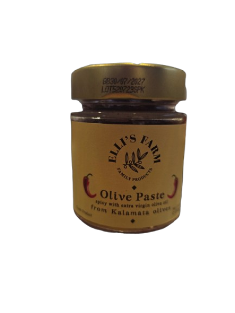 Elli'S Farm - Μαύρη Πάστα Ελιάς με Έξτρα Παρθένο Ελαιόλαδο Καυτερη 135 gr